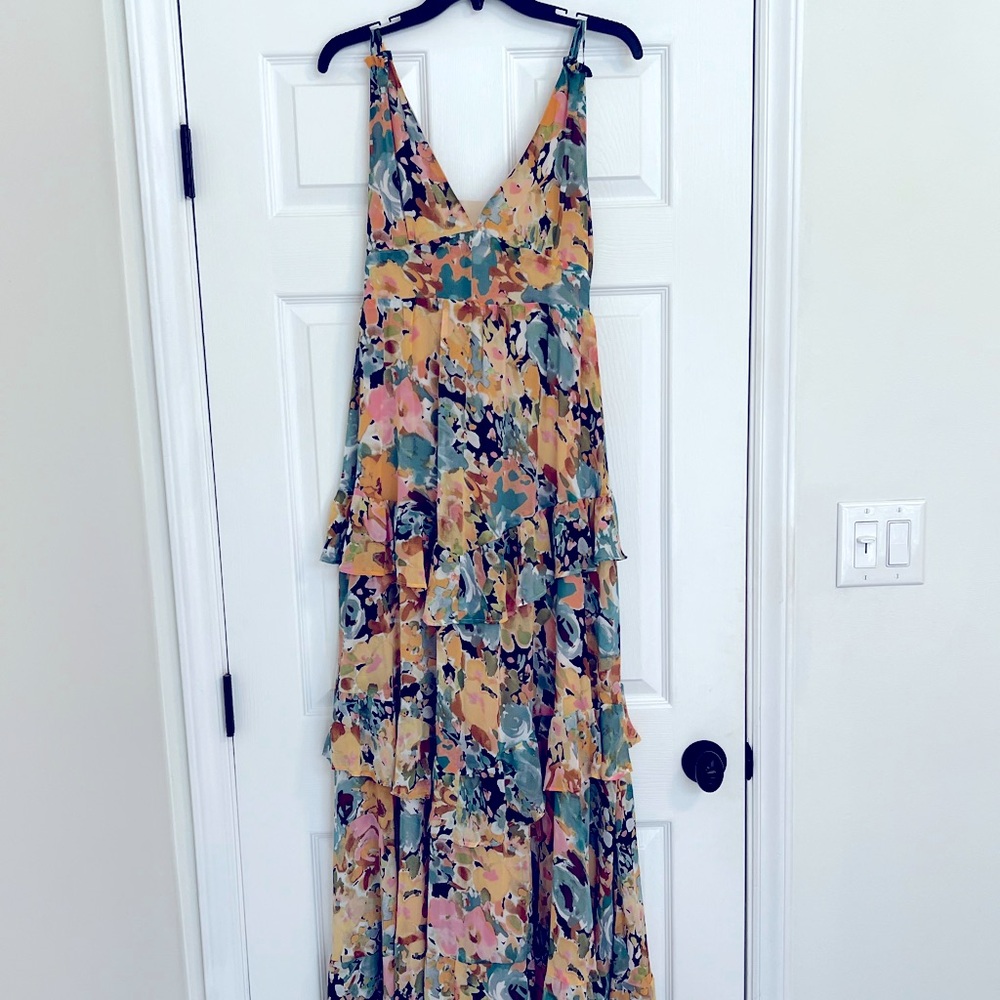 Vici Floral Tiered Maxi Dress
